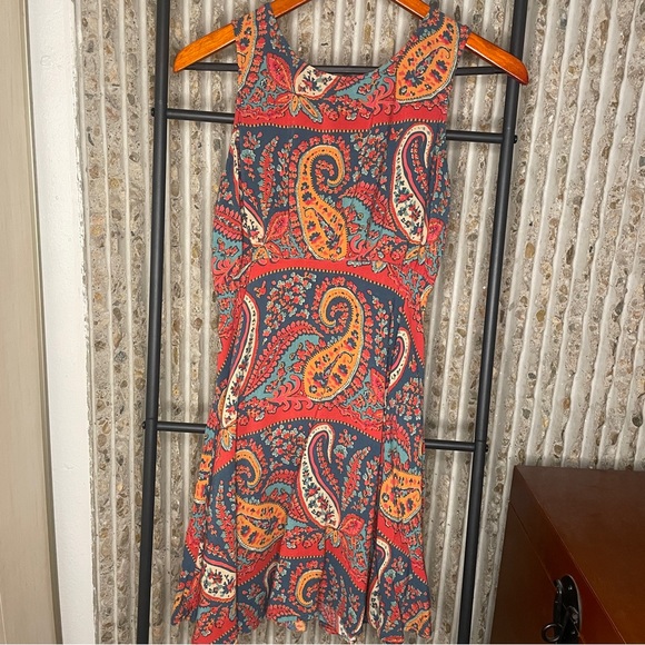 Free People Dancing Pretty Paisley Print Dress - Size 0 - Picture 2 of 8